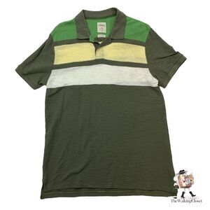 Fossil Polo Shirt Mens XL Extra Large Slim Vintage Fit Colorblock Retro Cotton